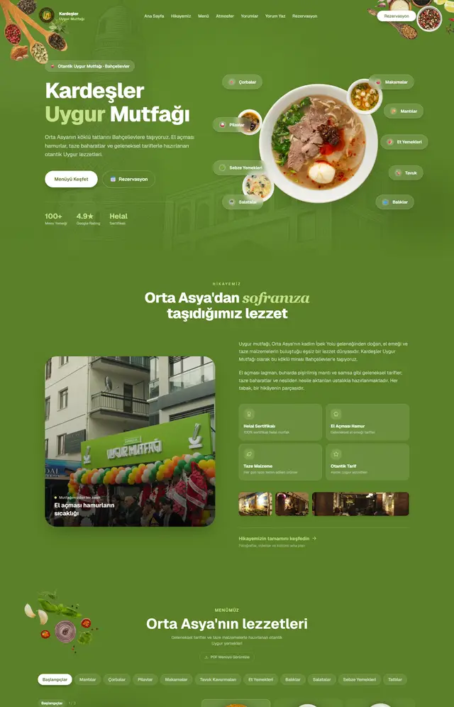 Website Kardeşler Uygur Mutfağı