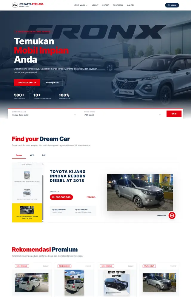 Website CV Satya Perkasa Mobilindo
